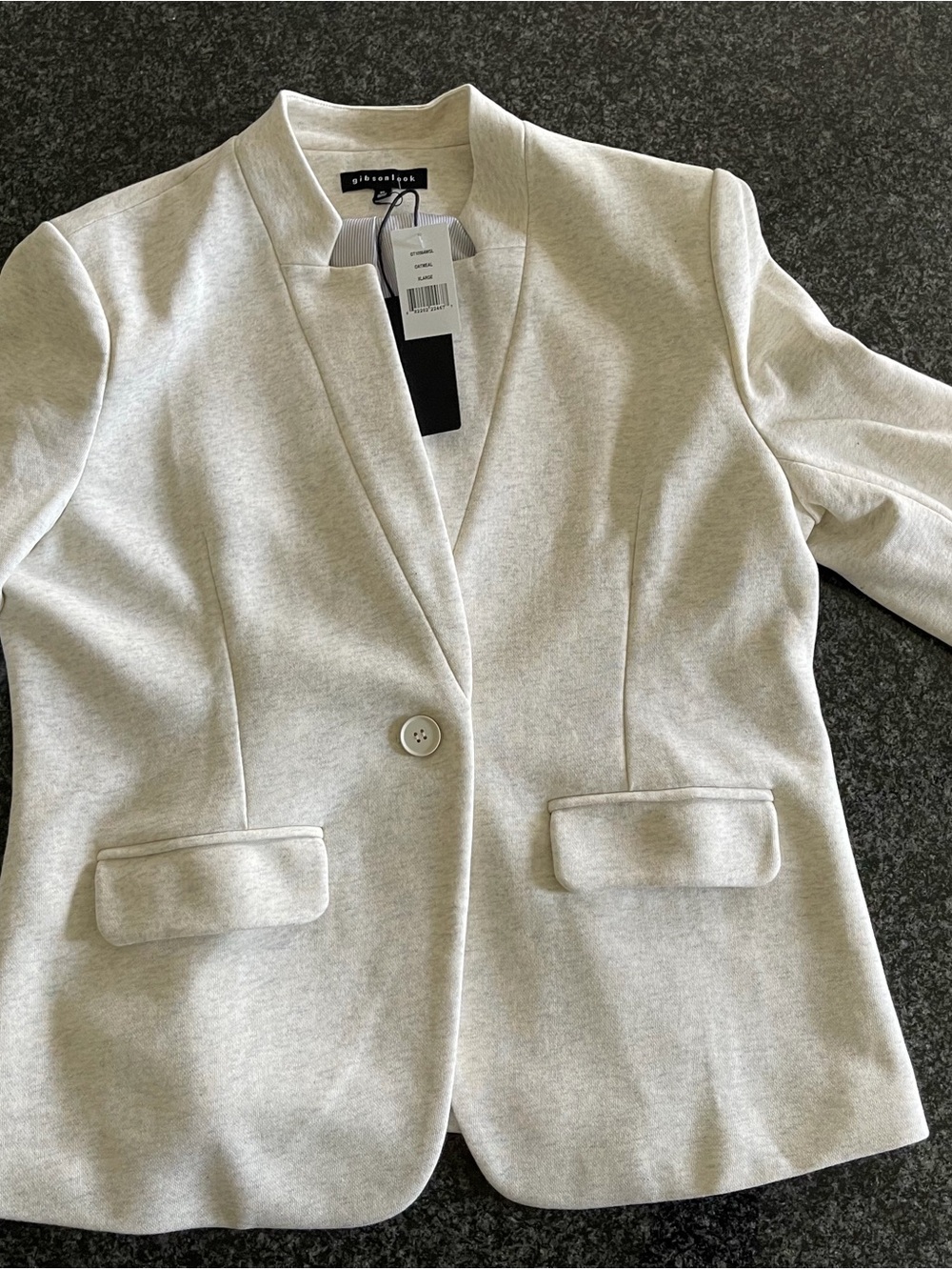 Gibsonlook Oatmeal Knit Blazer